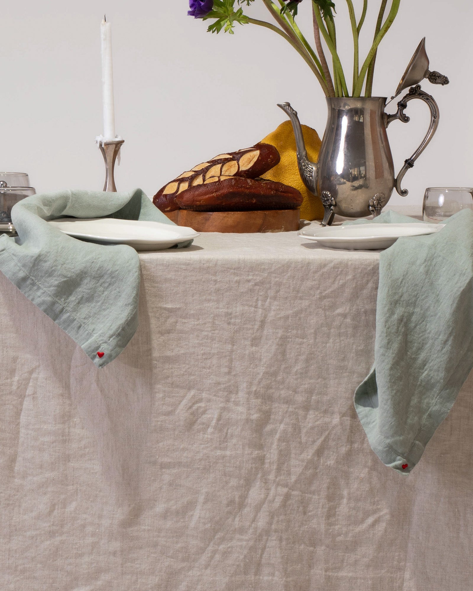 סט מפיות פשתן- מרווה