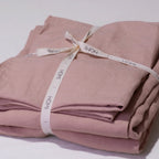 מצעי פשתן - ורוד עתיק