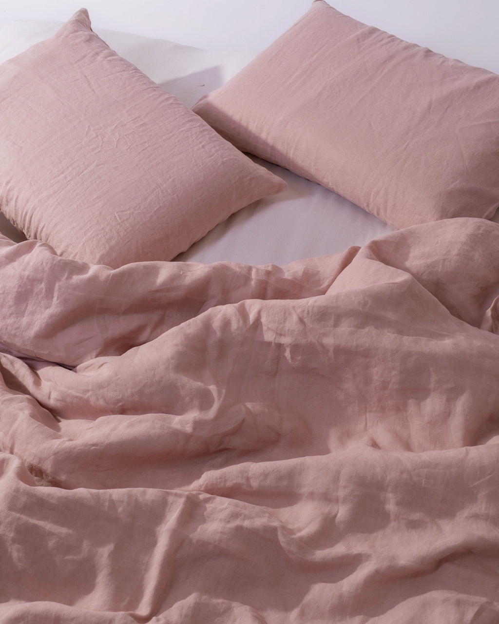 מצעי פשתן - ורוד עתיק