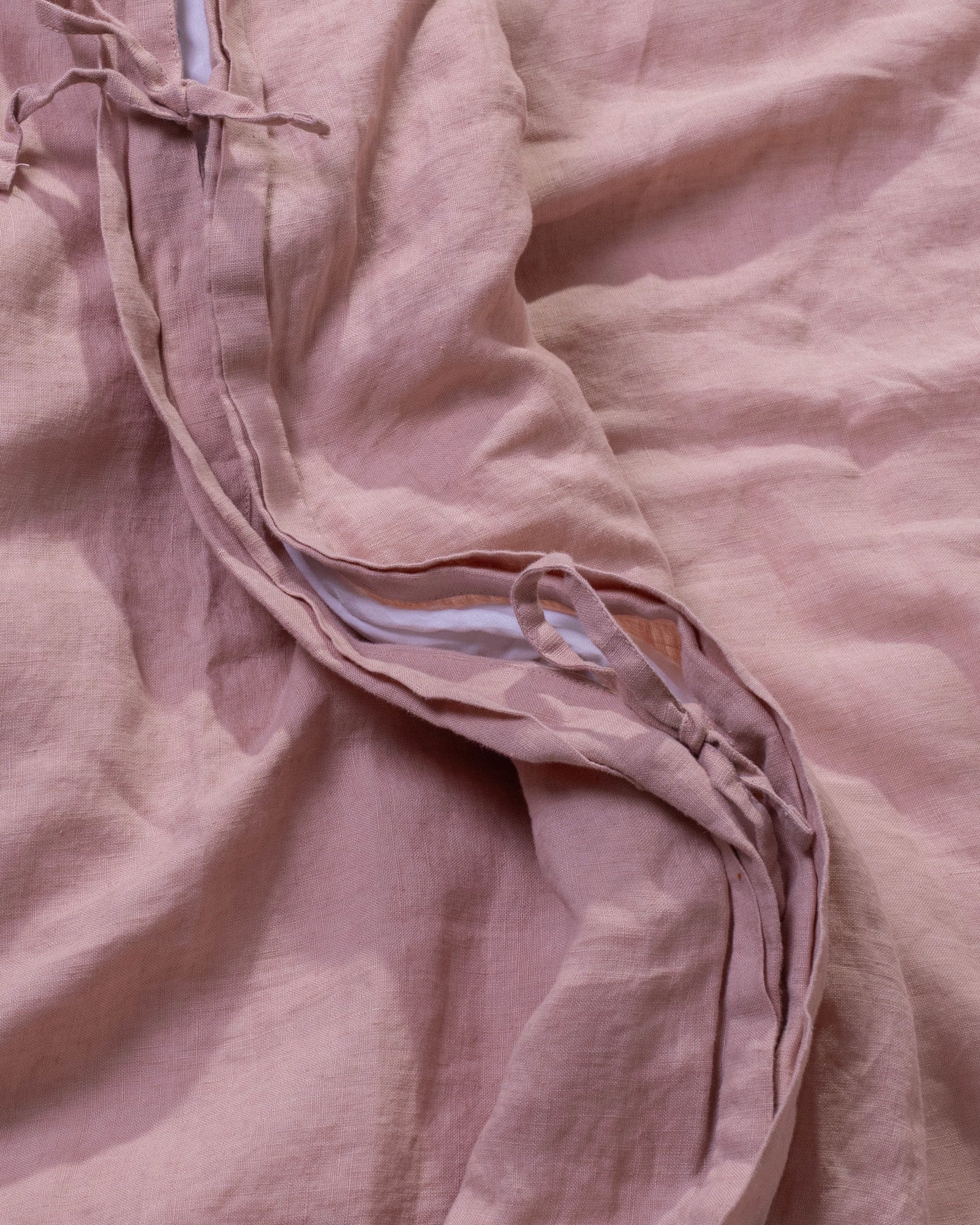 מצעי פשתן - ורוד עתיק