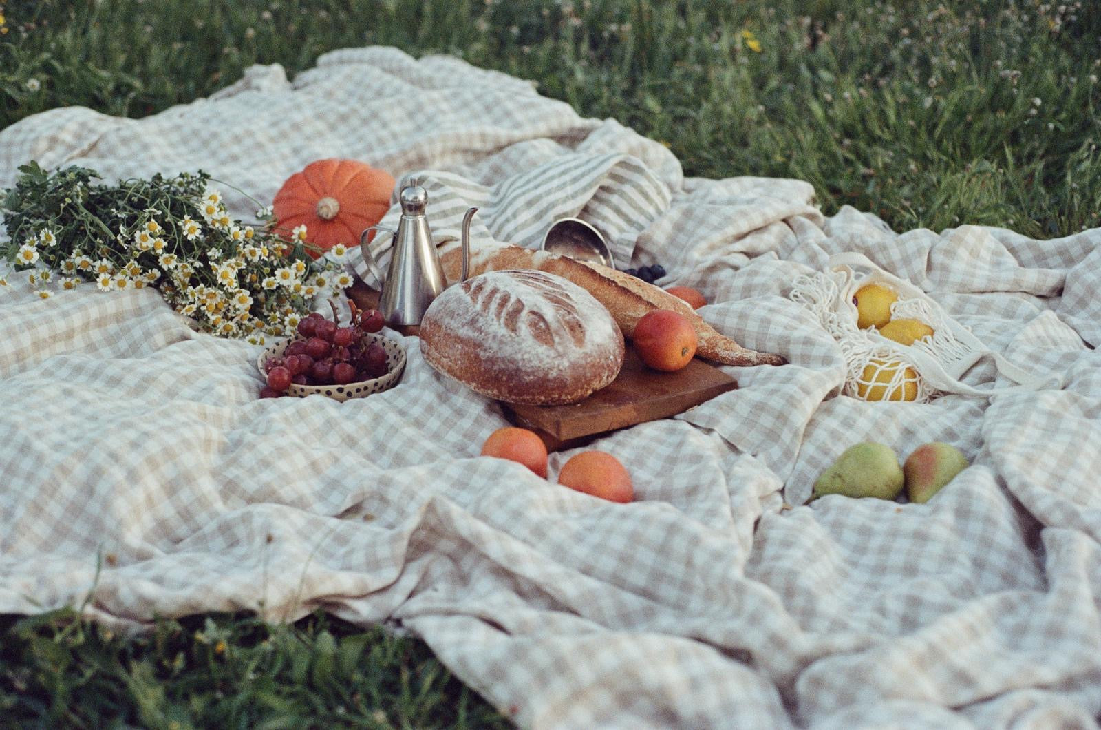 מפת פשתן- טבעי משובץ