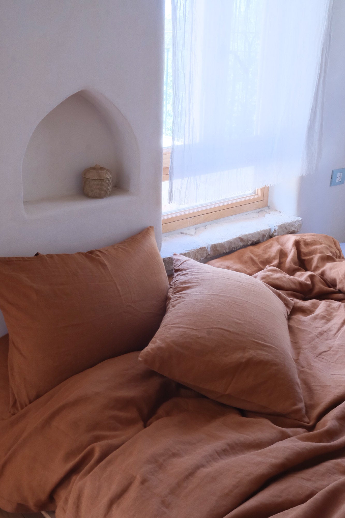 מצעי פשתן - טרקוטה