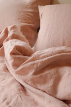 מצעי פשתן - ורוד עתיק