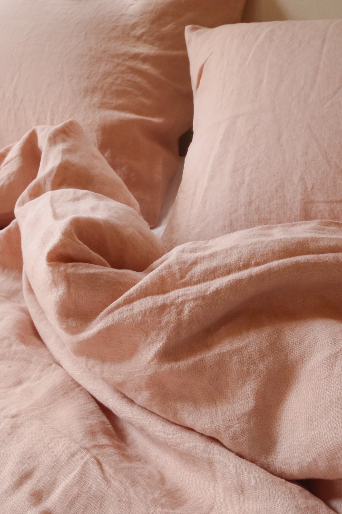 מצעי פשתן - ורוד עתיק